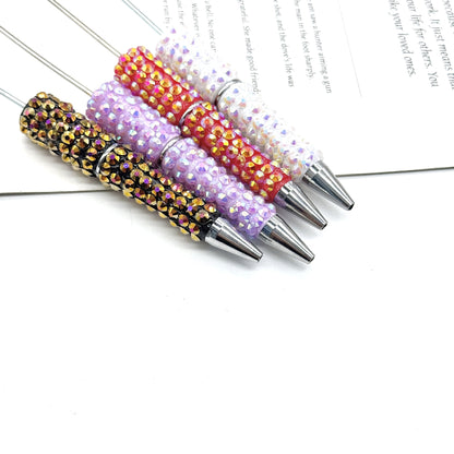 Creative Broken Diamond Full Diamond Bead Pen Handmade DIY Beaded Multi-color Ballpoint Pen ins Diamond Heavy Industry Moe Grain Pen Spot
