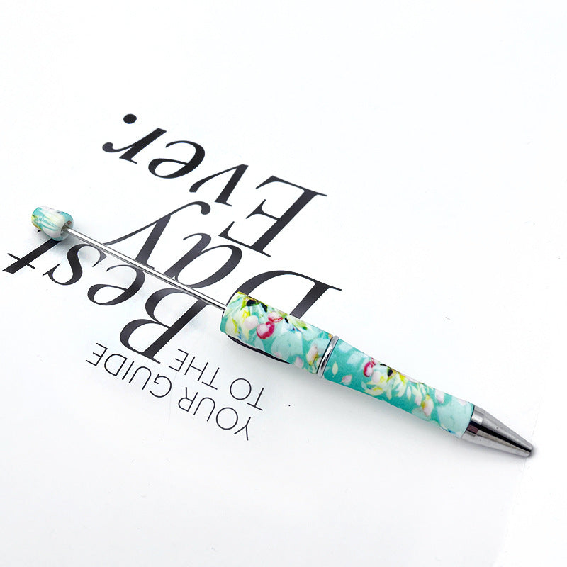 DIY printing pattern bead pen creative leopard print floral cow bead pen cross-border beadedpen spot wholesale