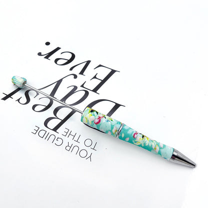 DIY printing pattern bead pen creative leopard print floral cow bead pen cross-border beadedpen spot wholesale