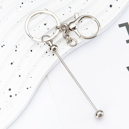 New metal keychain DIY handmade beaded accessories keychain, personalized and creative bag pendant keychain