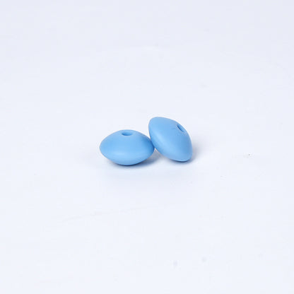 Spot Silicone Beads European and American Jewelry 12mm Small Beads DIY Necklace Beaded Oval Lentil Loose Beads Wholesale #101-137