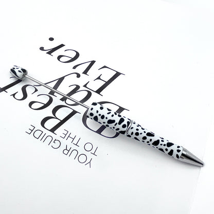 DIY printing pattern bead pen creative leopard print floral cow bead pen cross-border beadedpen spot wholesale