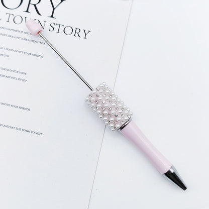 DIY Pearl Diamond Bead Pen Hand Sticker Diamond Ballpoint Pen Flash Diamond Pearl Diamond Beadedpen Spot Wholesale