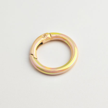 20Mm UV electroplated color spring buckle ab color Mapei spring ring DIY jewelry accessories alloy round connection keychain