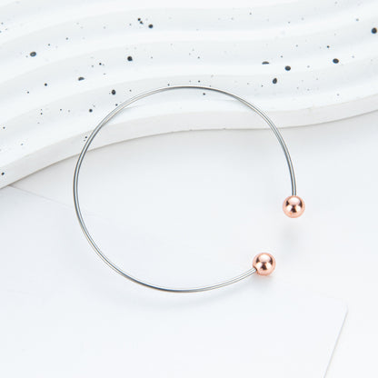 Cross-border DIY beaded bracelet handmade couple beaded bracelet bracelet C-type beveled open bracelet spot wholesale