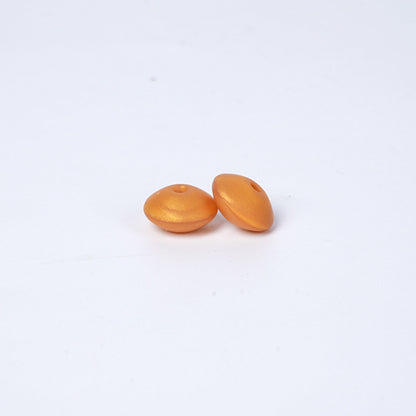 Spot Silicone Beads European and American Jewelry 12mm Small Beads DIY Necklace Beaded Oval Lentil Loose Beads Wholesale