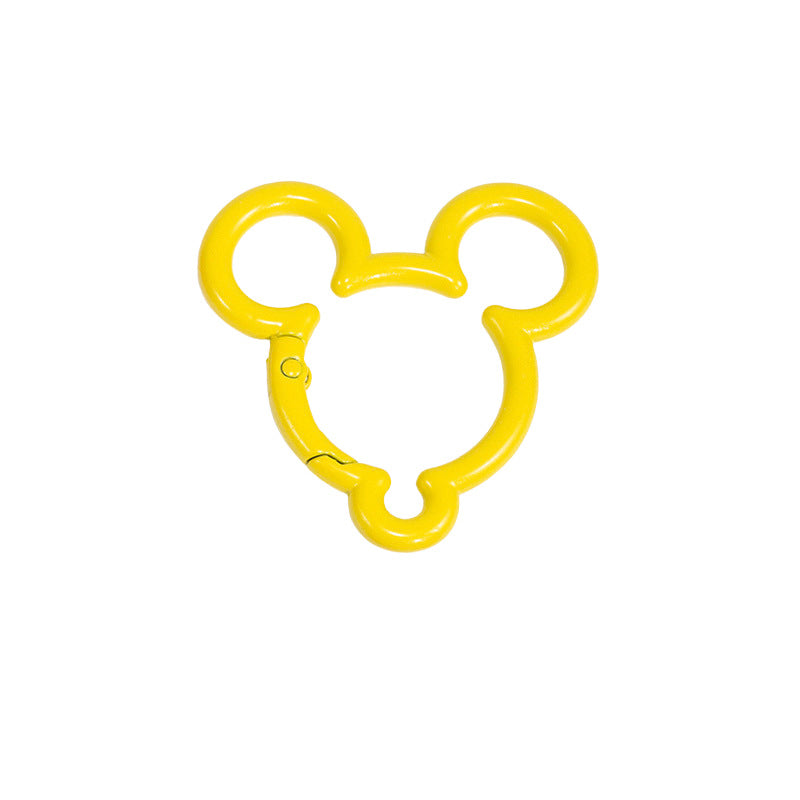 44*44mm Violent Bear Spring Buckle Open Ring Mickey Spring Ring Keychain Jewelry DIY Accessories Alloy Connecting Ring