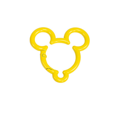 44*44mm Violent Bear Spring Buckle Open Ring Mickey Spring Ring Keychain Jewelry DIY Accessories Alloy Connecting Ring