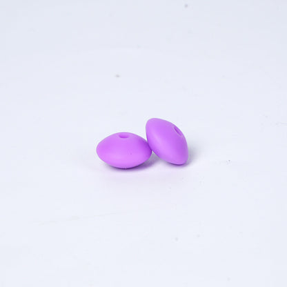 Spot Silicone Beads European and American Jewelry 12mm Small Beads DIY Necklace Beaded Oval Lentil Loose Beads Wholesale #51-100