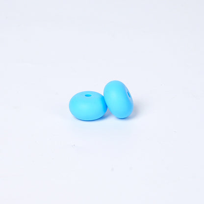 Spot 14mm Small Abacus Beads Food Grade Silicone Beads DIY Men's and Women's Jewelry Necklaces Oval Beads Wholesale