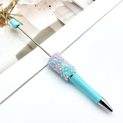 New DIY petal sequined bead pen, Macaron multi-color bead-piercing ballpoint pen cross-border sprouting pen manufacturers wholesale