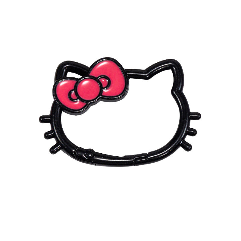 34.5*49.5mm Paint Color Spring Buckle Opening Ring KT Cat Spring Ring Keychain DIY Accessories Alloy