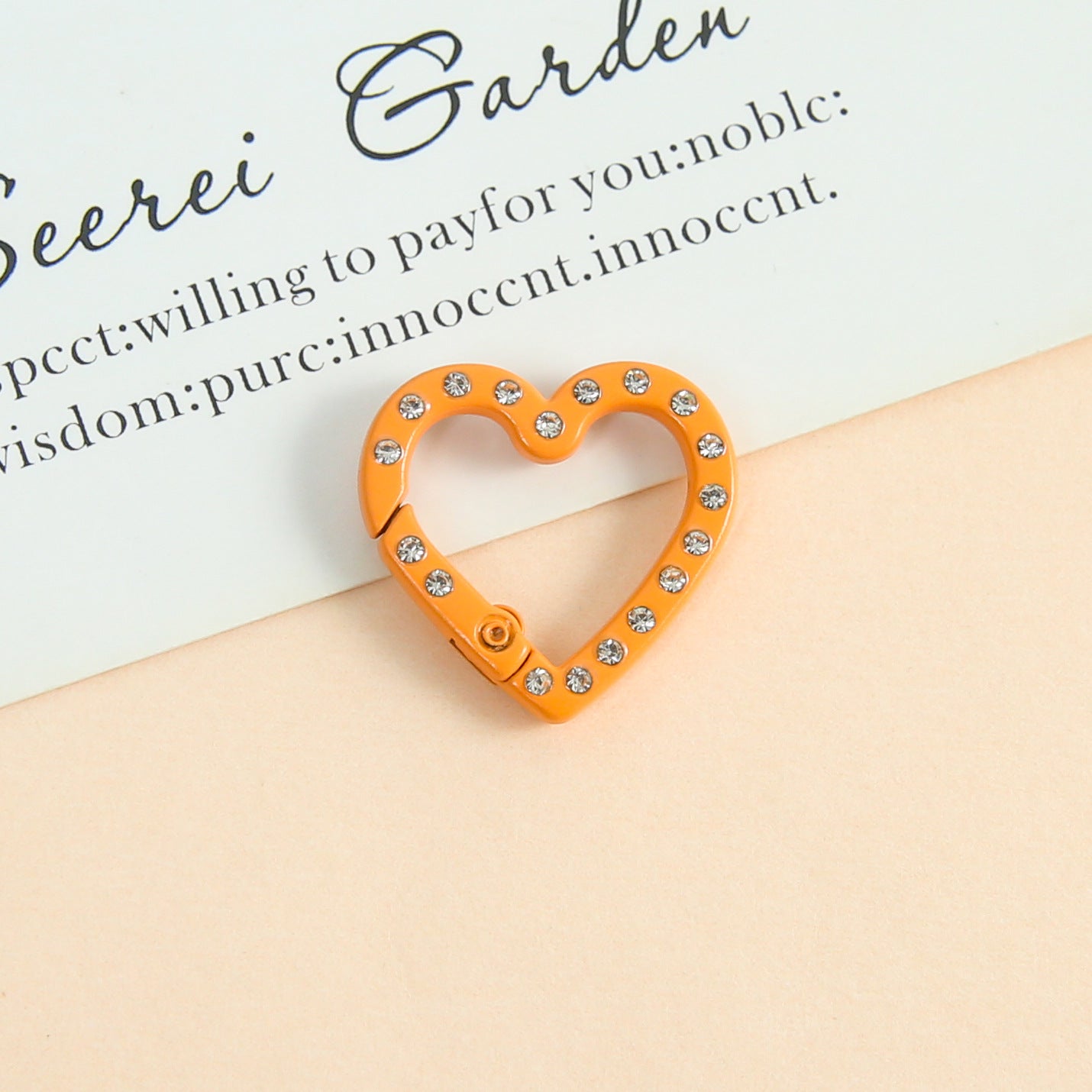 25 * 26Mm Candy Color Love Point Drill Spring Buckle Open Ring Mobile Phone Chain Keychain Handmade DIY Jewelry Accessories
