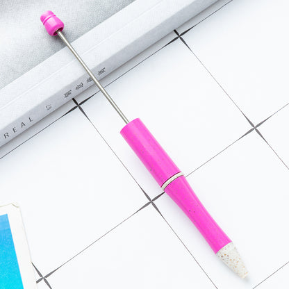 New wheat straw bead pen DIY bead pen creative multi-color bead pen writing cute pen spot wholesale