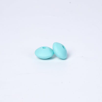 Spot Silicone Beads European and American Jewelry 12mm Small Beads DIY Necklace Beaded Oval Lentil Loose Beads Wholesale #101-137