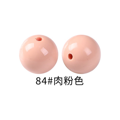 15mm Spot Glossy Silicone Beads Round Loose Beads DIY Jewelry Smooth Oil Injection Silicone Beads Mixed Color Beads