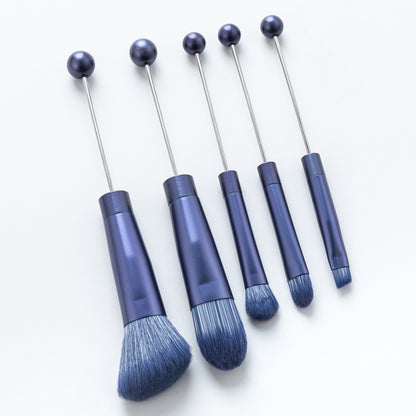 DIY metal handle string beads makeup brush set, concealer brush, eyeshadow brush, eyebrow brush, makeup, makeup tools wholesale