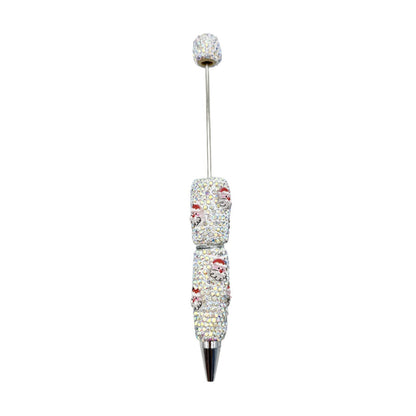 New Christmas full drill pen, creative DIY bead pen Santa Claus Elk Snowman KT cat cartoon gift pen