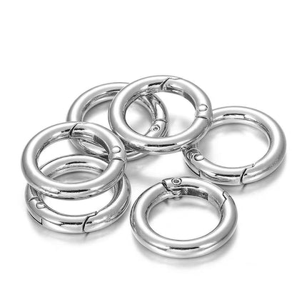 25Mm Zinc Alloy Spring Ring Keychain DIY Jewelry, Ring Buckle Open Ring Bag Doll Buckle