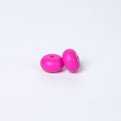Spot 14mm Small Abacus Beads Food Grade Silicone Beads DIY Men's and Women's Jewelry Necklaces Oval Beads Wholesale #51-93