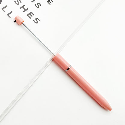 Long bead pen DIY handmade beaded plastic ballpoint pen, creative and personalized long bead string gift pen wholesale