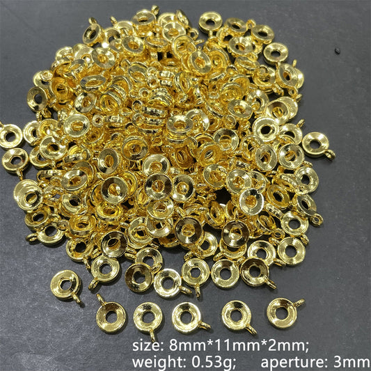 Gold Alloy DIY Jewelry Accessories Tee Bead Barrier Bracelet Necklace Pendant Buckle Accessories