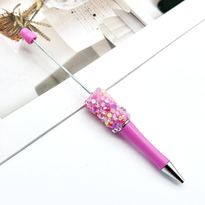 New DIY petal sequined bead pen, Macaron multi-color bead-piercing ballpoint pen cross-border sprouting pen manufacturers wholesale