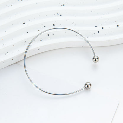Cross-border DIY beaded bracelet handmade couple beaded bracelet bracelet C-type beveled open bracelet spot wholesale