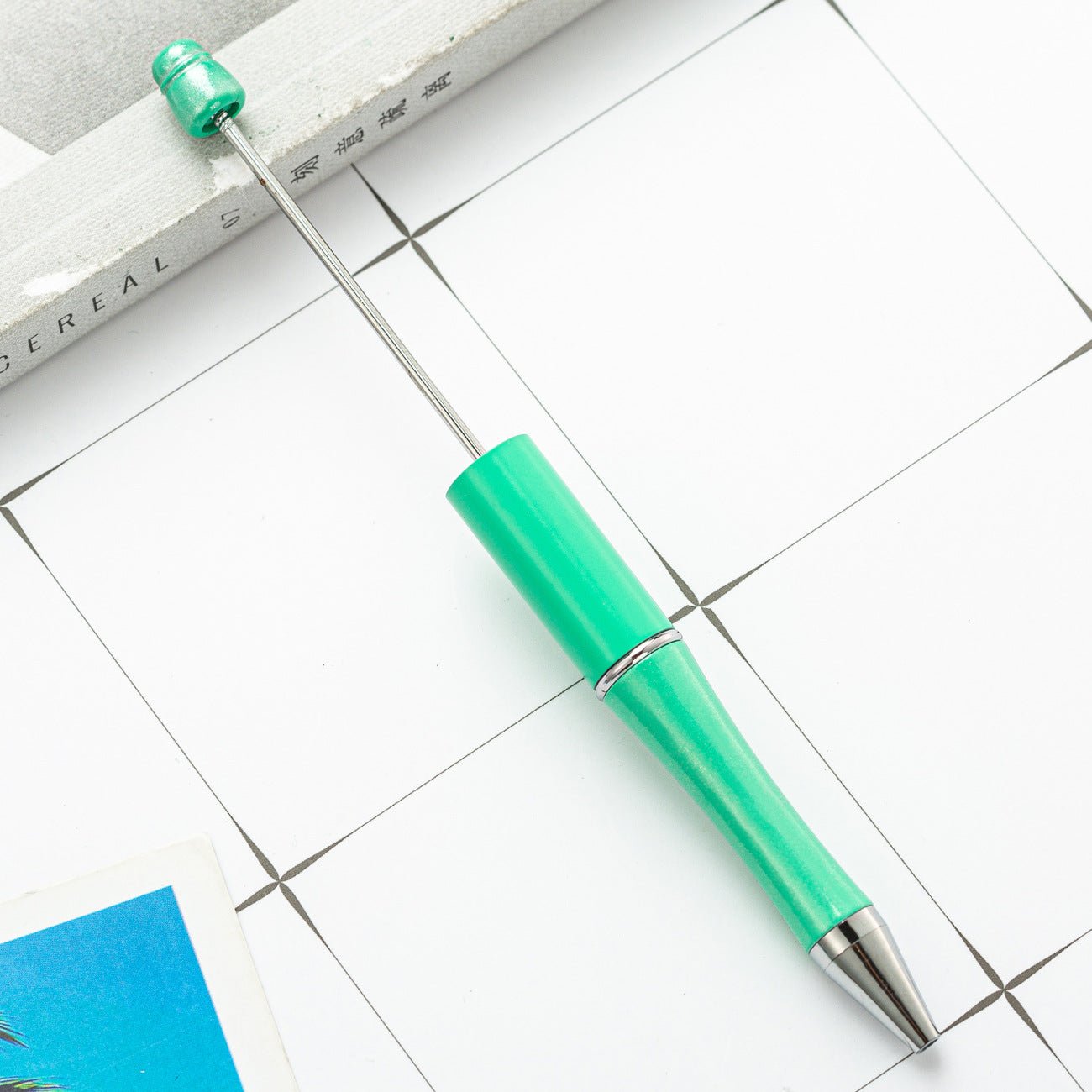 Bead pen, spot wholesale creative DIY plastic bead pen ballpoint pen printable plastic bead pen
