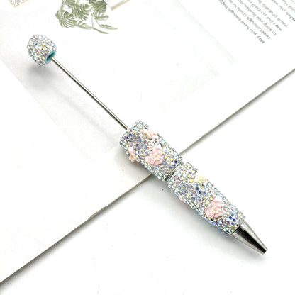 New luminous full diamond bead pen DIY luminous full diamond pen heavy industry advanced rhinestone pen ballpoint pen manufacturer wholesale
