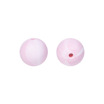 9 Mm Food Grade Silicone Beads Colored Round Loose Beads Handmade DIY Beaded Bracelet Pacifier Chain Accessories Spot Wholesale #51-98