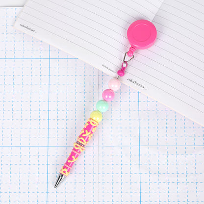 Retractable creative DIY hand-painted bead pen painted cream pen multi-color rotating neutral ballpoint pen
