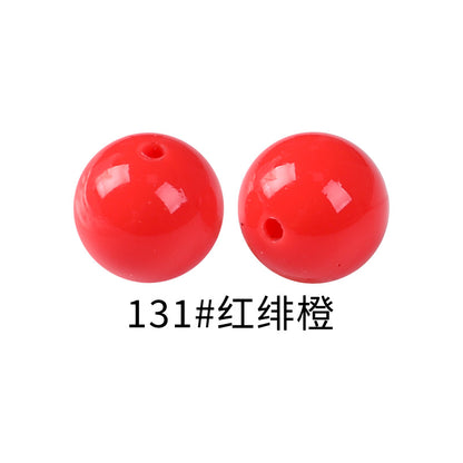 15mm Spot Glossy Silicone Beads Round Loose Beads DIY Jewelry Smooth Oil Injection Silicone Beads Mixed Color Beads #51-68