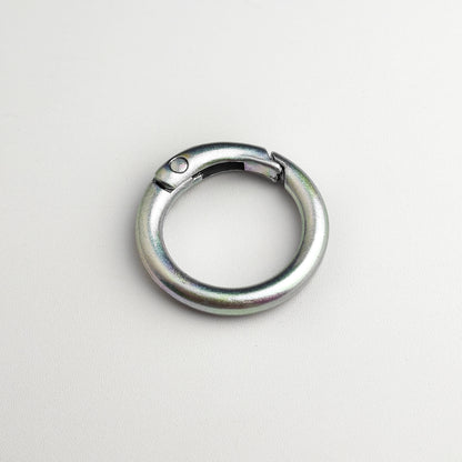 20Mm UV electroplated color spring buckle ab color Mapei spring ring DIY jewelry accessories alloy round connection keychain