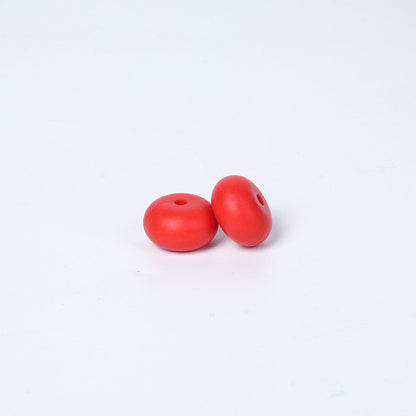 Spot 14mm Small Abacus Beads Food Grade Silicone Beads DIY Men's and Women's Jewelry Necklaces Oval Beads Wholesale #51-93