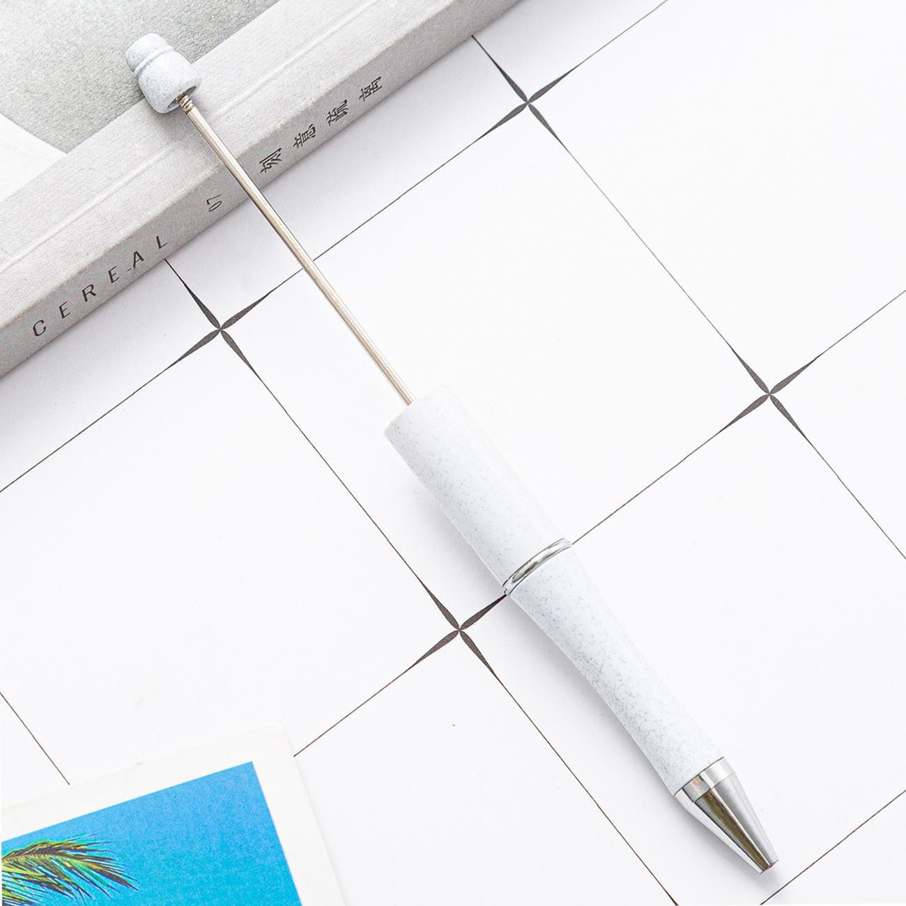 Bead pen, spot wholesale creative DIY plastic bead pen ballpoint pen printable plastic bead pen