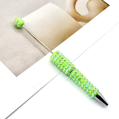 Creative Broken Diamond Full Diamond Bead Pen Handmade DIY Beaded Multi-color Ballpoint Pen ins Diamond Heavy Industry Moe Grain Pen Spot