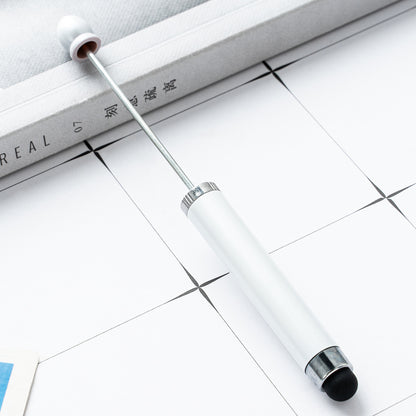 Spot wholesale plastic pen touch screen pen DIY handmade bead pen three-in-one capacitive bead multi-functional ballpoint pen