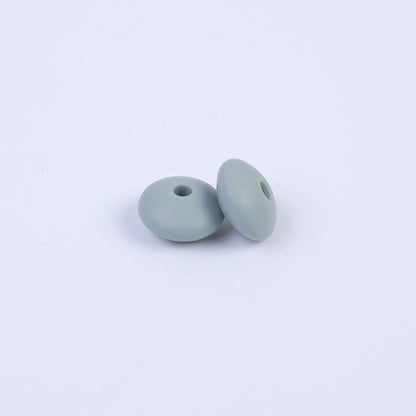 Spot Silicone Beads European and American Jewelry 12mm Small Beads DIY Necklace Beaded Oval Lentil Loose Beads Wholesale #101-137