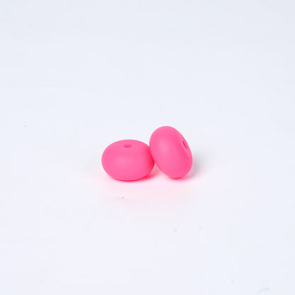 Spot 14mm Small Abacus Beads Food Grade Silicone Beads DIY Men's and Women's Jewelry Necklaces Oval Beads Wholesale