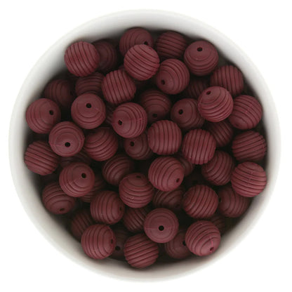 Spot 15mm silicone threaded beads food grade material baby toothpaste chain loose beads DIY accessories honeycomb beads wholesale