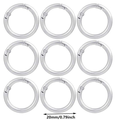 20Mm Metal Ring Spring Buckle Spring Ring Ring Ring Buckle Keychain Elastic Ring Bag Buckle Bag Accessories Hardware Hook Buckle