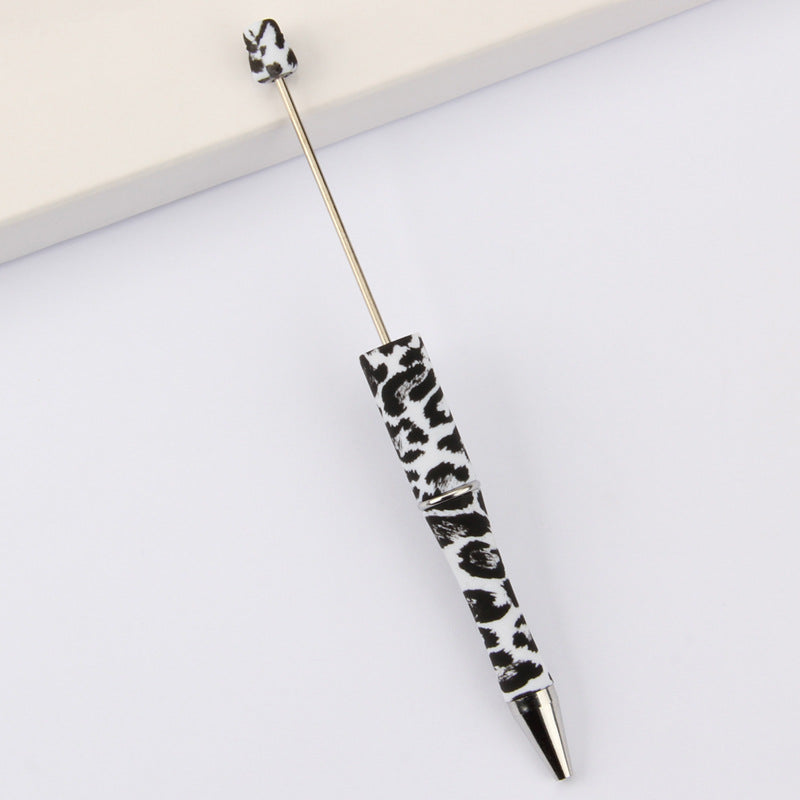 DIY bead pen printing pattern creative plastic beading puzzle leopard print floral cow tiger pattern bead pen wholesale