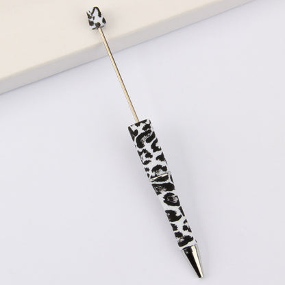 DIY bead pen printing pattern creative plastic beading puzzle leopard print floral cow tiger pattern bead pen wholesale