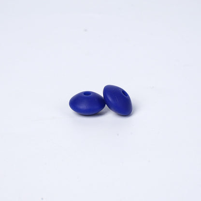 Spot Silicone Beads European and American Jewelry 12mm Small Beads DIY Necklace Beaded Oval Lentil Loose Beads Wholesale #51-100