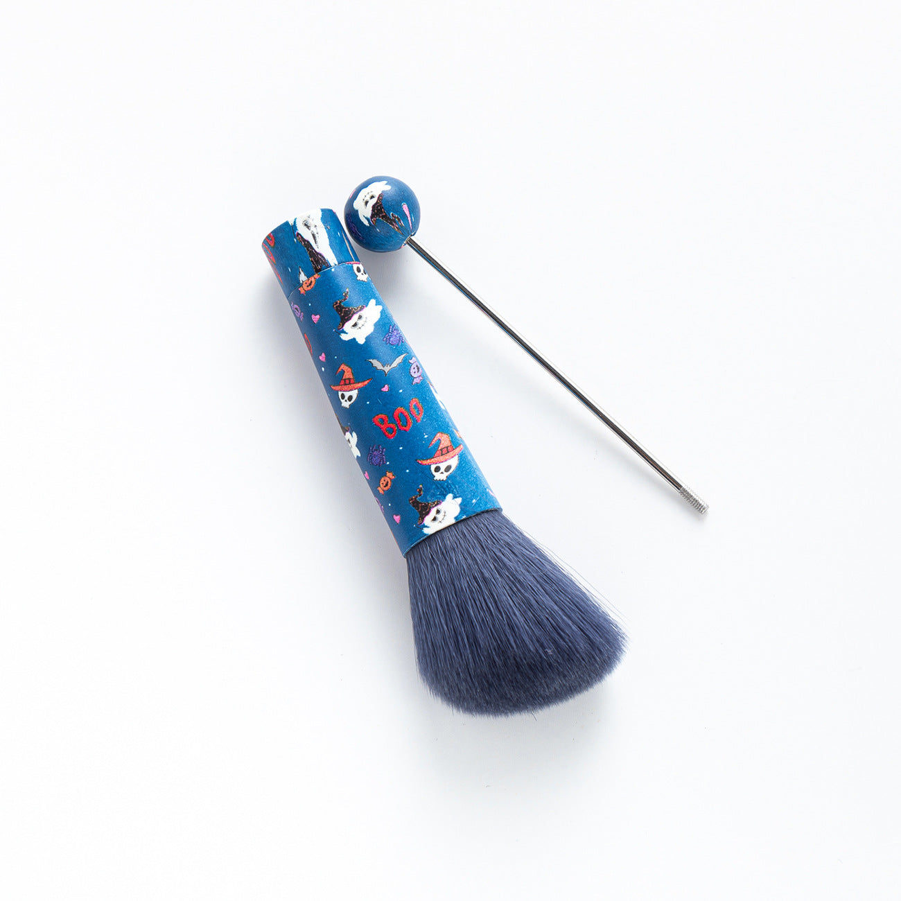 DIY metal handle beaded makeup brush, concealer brush, eyeshadow brush, eyebrow brush, Christmas and Halloween series makeup brush set.