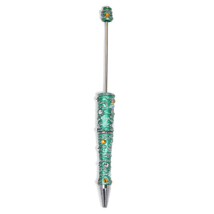 New DIY diamond-set Christmas colorful bead pen broken diamond full diamond ballpoint pen colored cartoon heavy industry cute pen