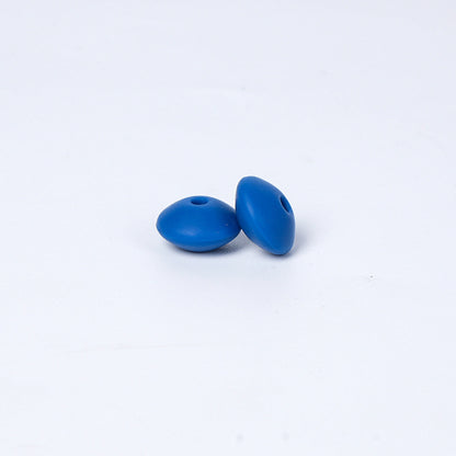 Spot Silicone Beads European and American Jewelry 12mm Small Beads DIY Necklace Beaded Oval Lentil Loose Beads Wholesale
