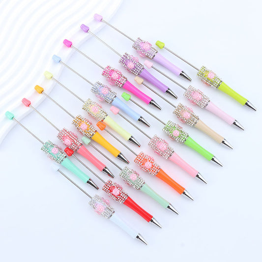 DIY turtle broken diamond bead pen Internet celebrity turtle dream turtle super cute turtle diamond pen bead round bead cute pen