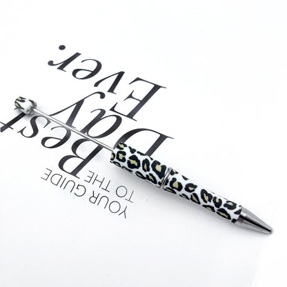 DIY printing pattern bead pen creative leopard print floral cow bead pen cross-border beadedpen spot wholesale